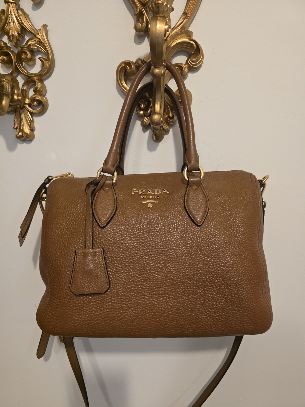 Prada Milano Tan Leather Satchel
